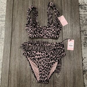 Juicy Couture Ruffle Bralette and High Waist Bikini Bottom Bikini